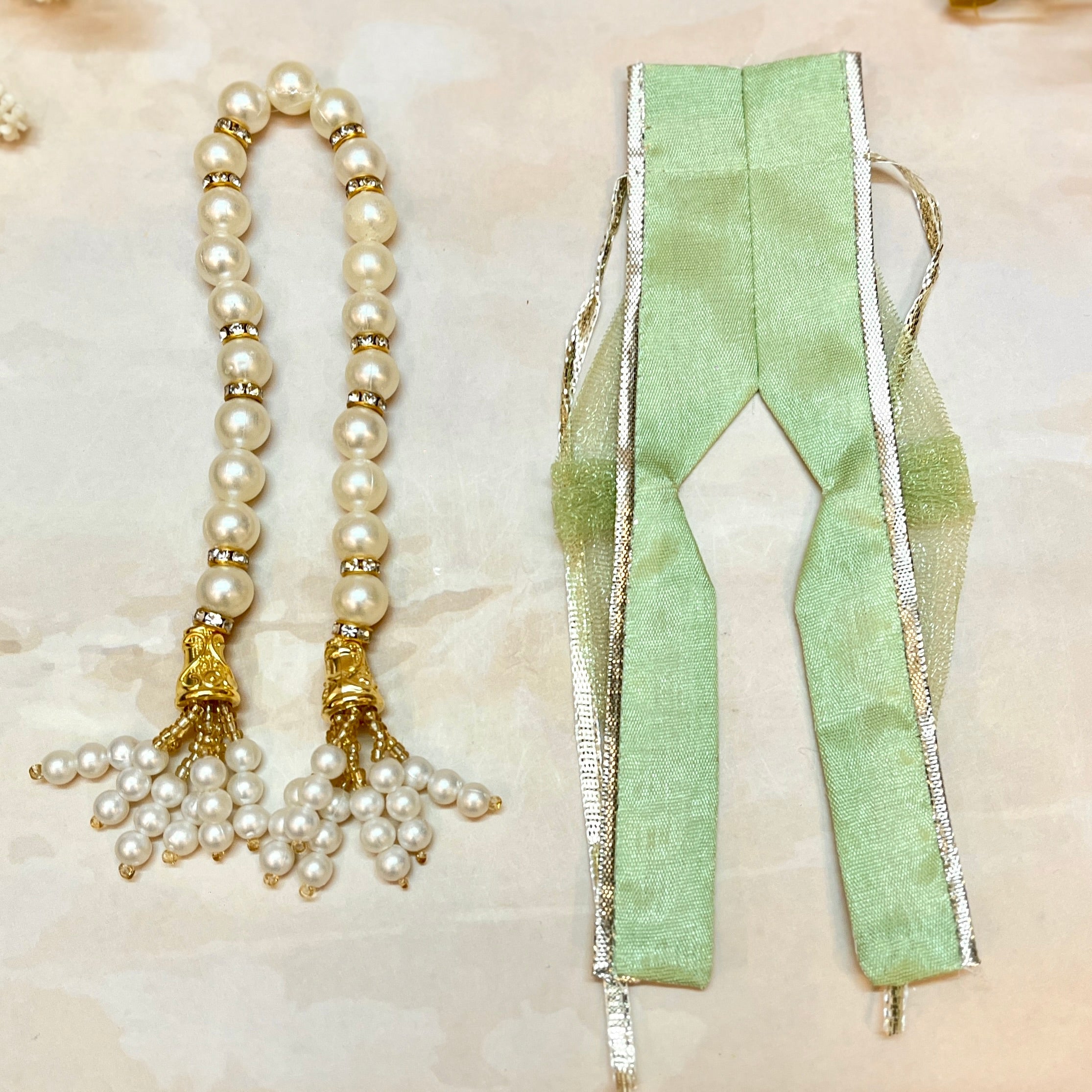 Handmade Green Hari Mukhi Roop Laddu Gopal Dress - Designer Kanha Ji Poshak with Free Patka & Necklace | Perfect for Janmashtami & Festivals
