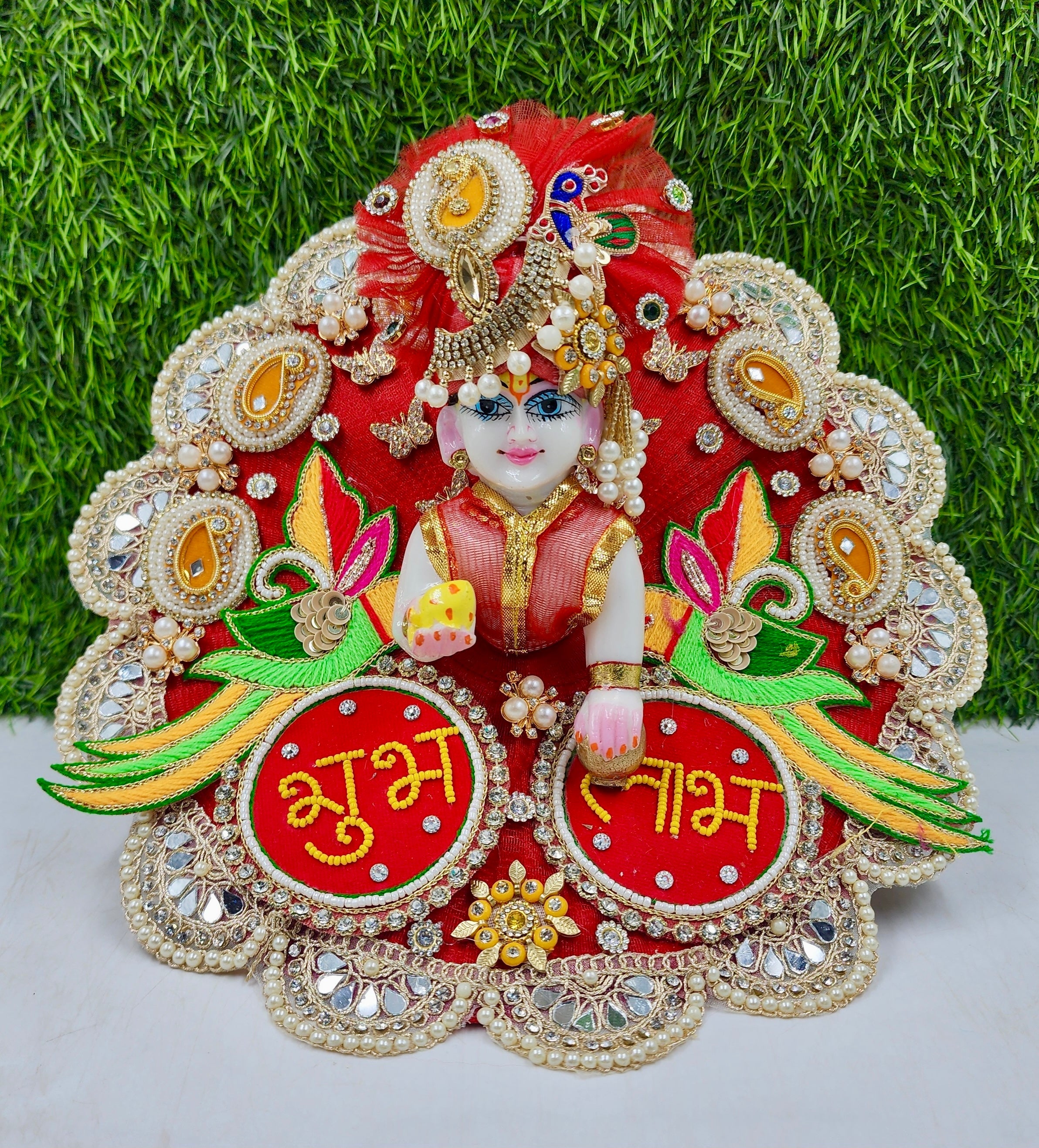 Designer Laddu Gopal Dress | Fancy Kanha Ji Poshak for Janmashtami & Festivals | Comfortable Bal Gopal Dress (Size 0-6) - Unique Handmade Quality