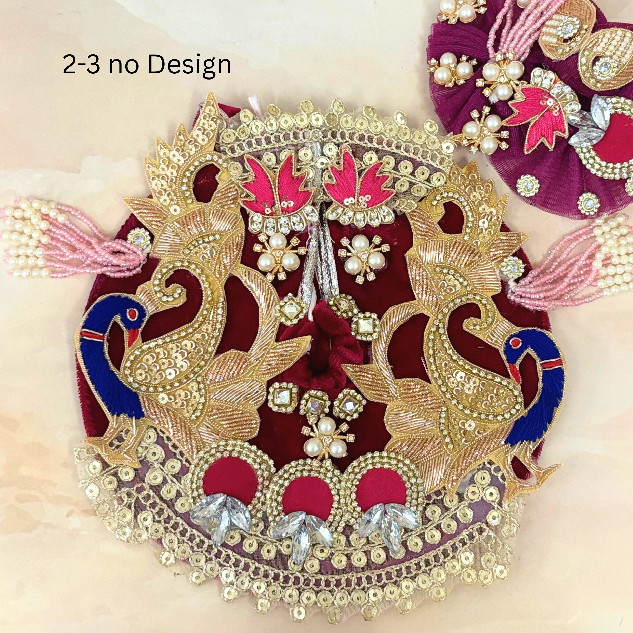Handmade Rajvibha Laddu Gopal Dress - Designer Kanha Ji Poshak, Fancy Bal Gopal Outfit for Janmashtami Celebrations