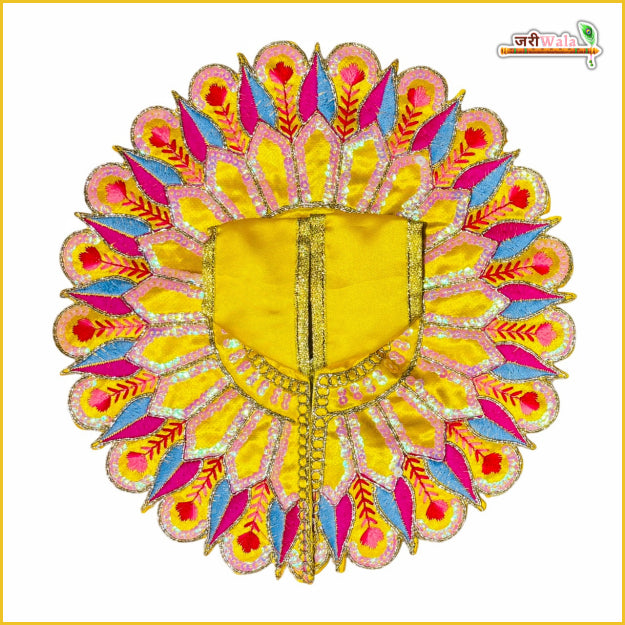 Handmade Yellow Laddu Gopal Dress with Sitara Work | Designer Kanha Ji Poshak for Janmashtami | Fancy Bal Gopal Dress for Festivals