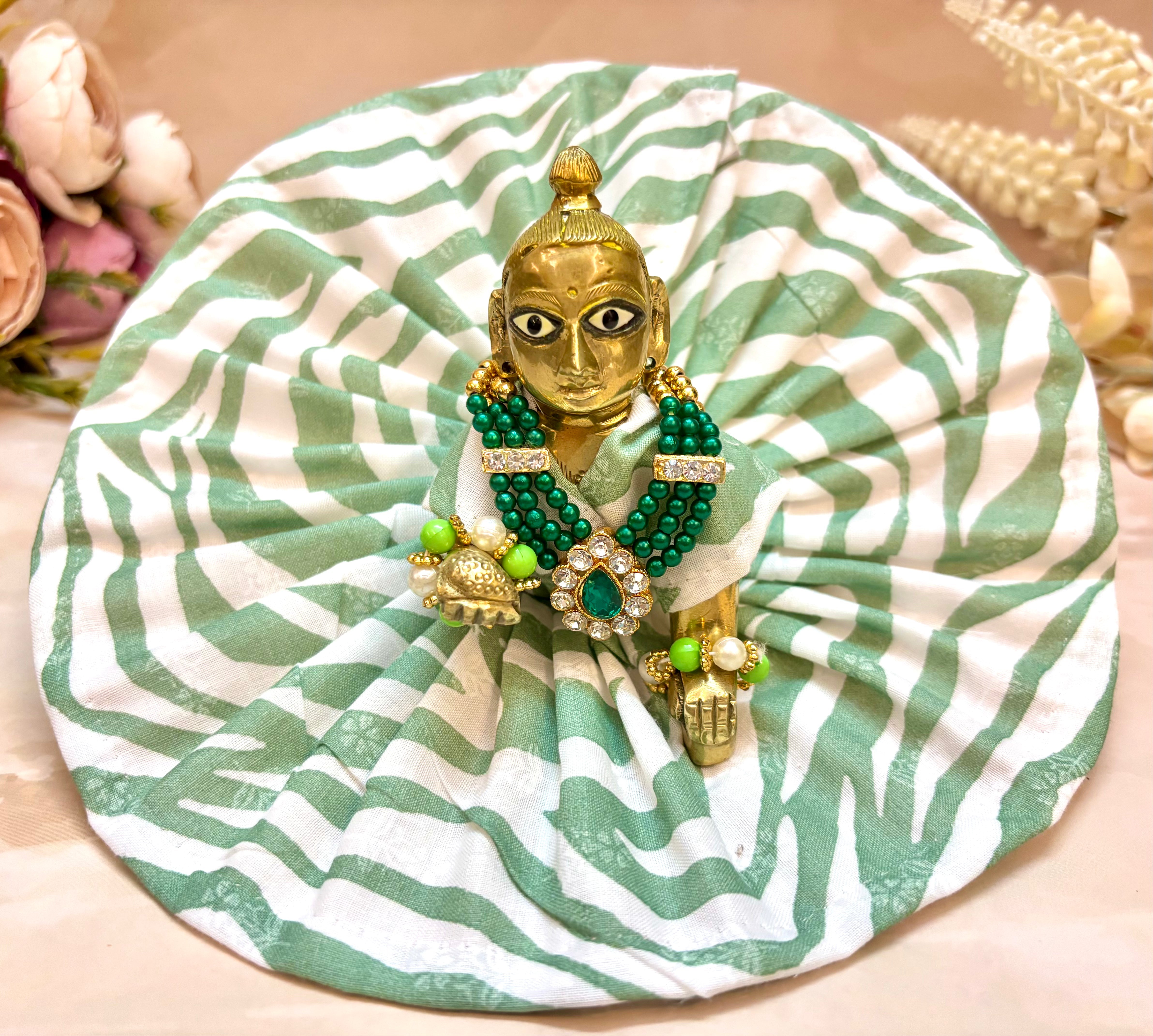 Handmade Laddu Gopal Cotton Dress - Pack of 2 Mix Colors | Designer Kanha Ji Poshak & Bal Gopal Dress for Janmashtami Festival