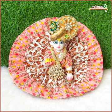 Handmade Multicolor Cotton Floral Print Laddu Gopal Poshak - Designer Kanha Ji Dress for Janmashtami, Fancy Bal Gopal Dress