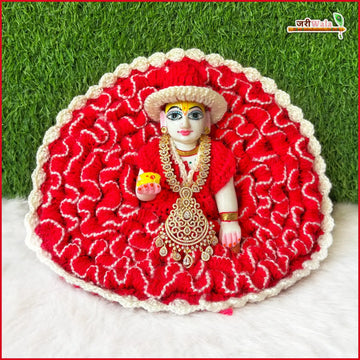 Handmade Woolen Fancy Multicolor Laddu Gopal Poshak with Cap - Designer Kanha Ji Dress for Janmashtami, Bal Gopal & Krishna Ji Celebrations
