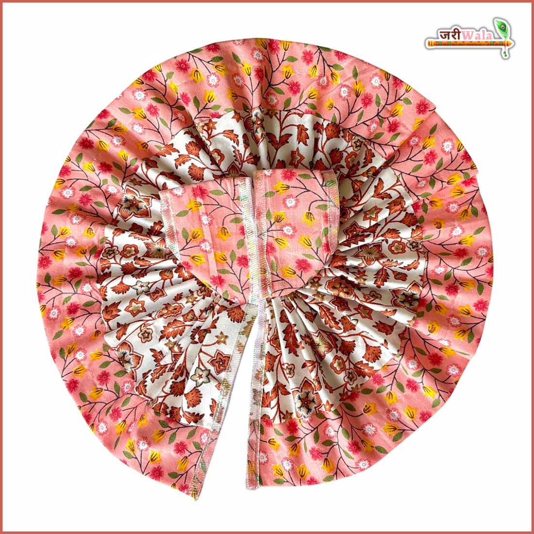 Handmade Multicolor Cotton Floral Print Laddu Gopal Poshak - Designer Kanha Ji Dress for Janmashtami, Fancy Bal Gopal Dress