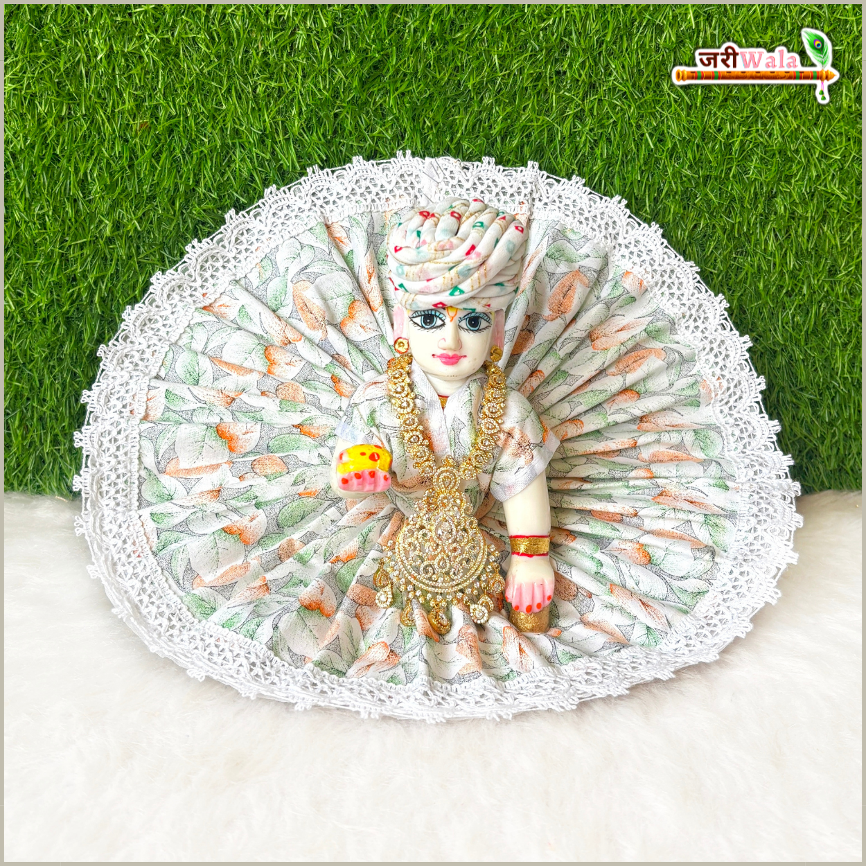 Handmade Multicolor Cotton Floral Print Laddu Gopal Poshak | Designer Kanha Ji Dress for Janmashtami | Fancy Bal Gopal Dress & Krishna Ji Poshak