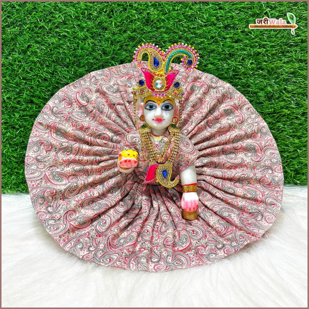 Handmade Multicolor Laddu Gopal Poshak - Designer Bal Gopal Dress for Janmashtami, Fancy Krishna Ji Dress, Kanha Ji Poshak