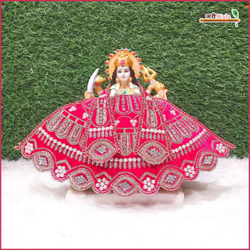 Handmade Magenta Lehnga Patka with Shaneel Thread and Stone Moti Work - Designer Laddu Gopal Dress, Kanha Ji Poshak for Janmashtami Celebrations