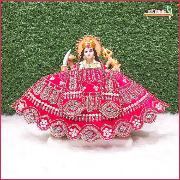 Handmade Magenta Lehnga Patka with Shaneel Thread and Stone Moti Work - Designer Laddu Gopal Dress, Kanha Ji Poshak for Janmashtami Celebrations