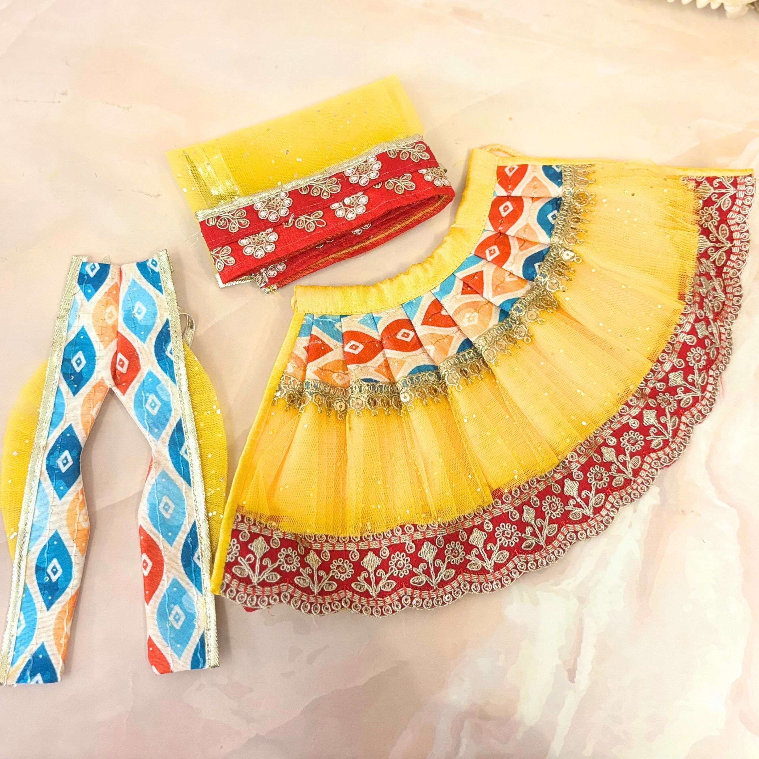Handmade Designer Laddu Gopal Dress | Fancy Kanha Ji Poshak for Janmashtami | Bal Gopal & Krishna Ji Dress for Festivals