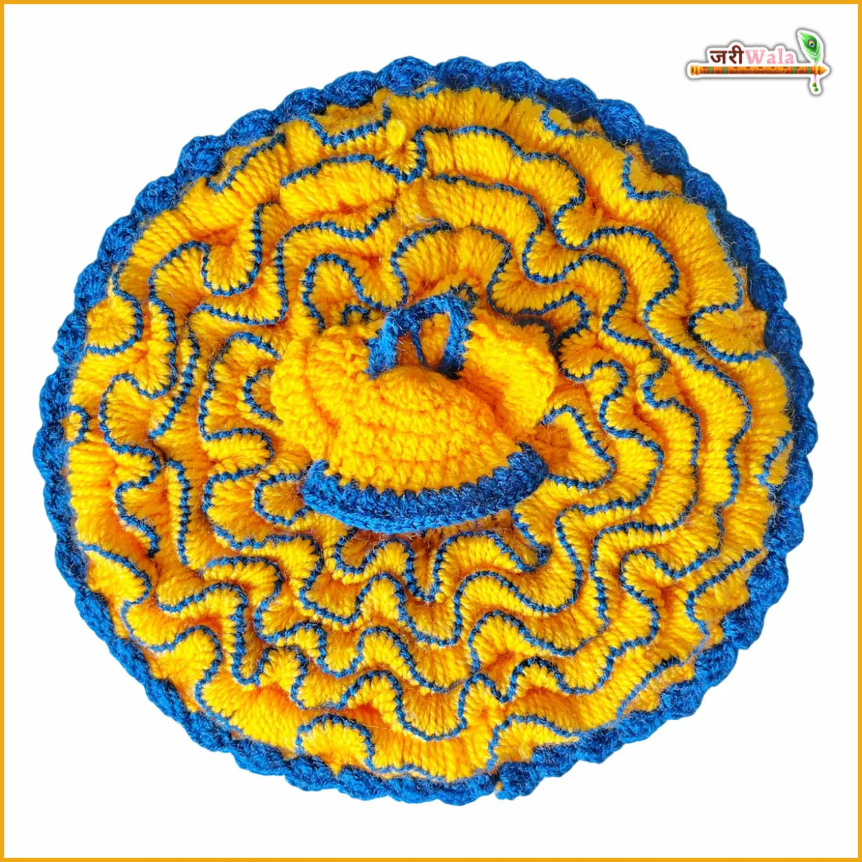 Handmade Woolen Fancy Multicolor Laddu Gopal Poshak with Cap - Designer Kanha Ji Dress for Janmashtami, Bal Gopal & Krishna Ji Celebrations