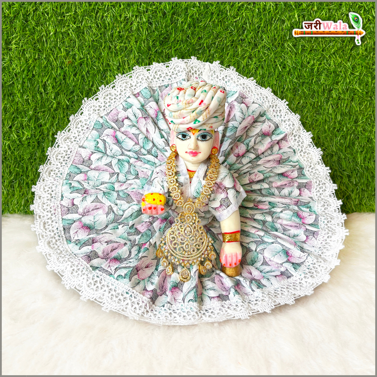 Handmade Multicolor Cotton Floral Print Laddu Gopal Poshak | Designer Kanha Ji Dress & Bal Gopal Dress for Janmashtami Festival