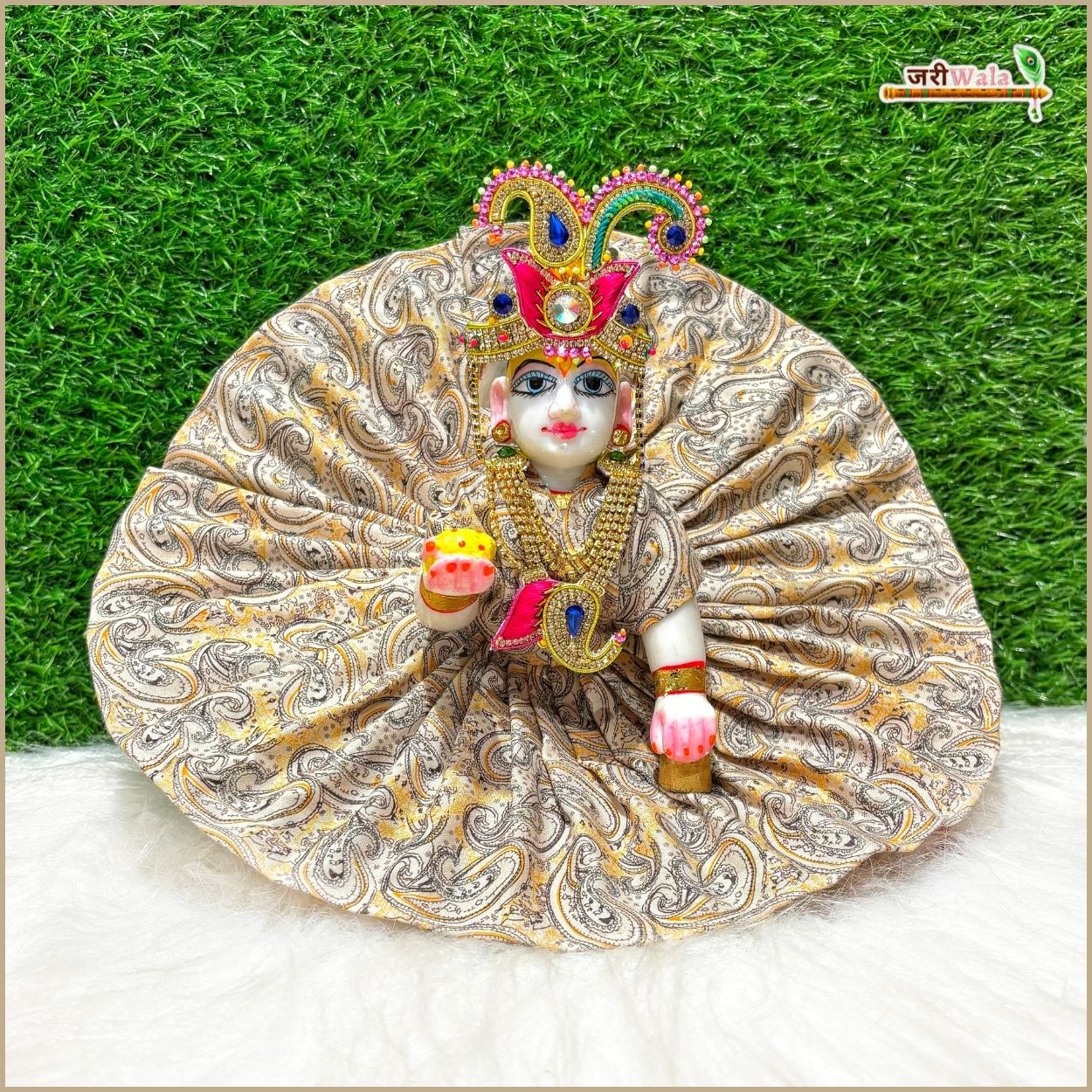 Handmade Multicolor Coton Laddu Gopal Poshak - Designer Kanha Ji Dress for Janmashtami, Fancy Bal Gopal Dress & Krishna Ji Poshak