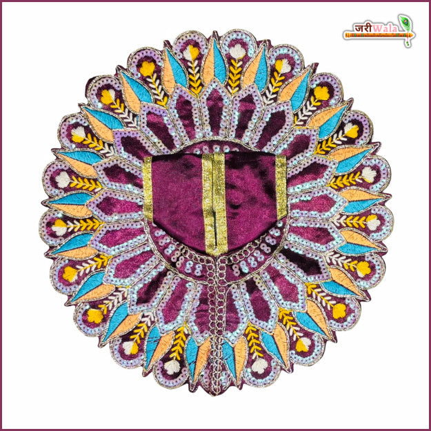 Handmade Designer Wine Laddu Gopal Poshak with Sitara Work | Fancy Bal Gopal Dress for Janmashtami & Festivals | Krishna Ji Dress