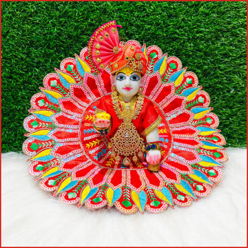 Handmade Red Laddu Gopal Dress with Sitara Work | Designer Kanha Ji Poshak for Janmashtami | Fancy Bal Gopal Dress for Festivals