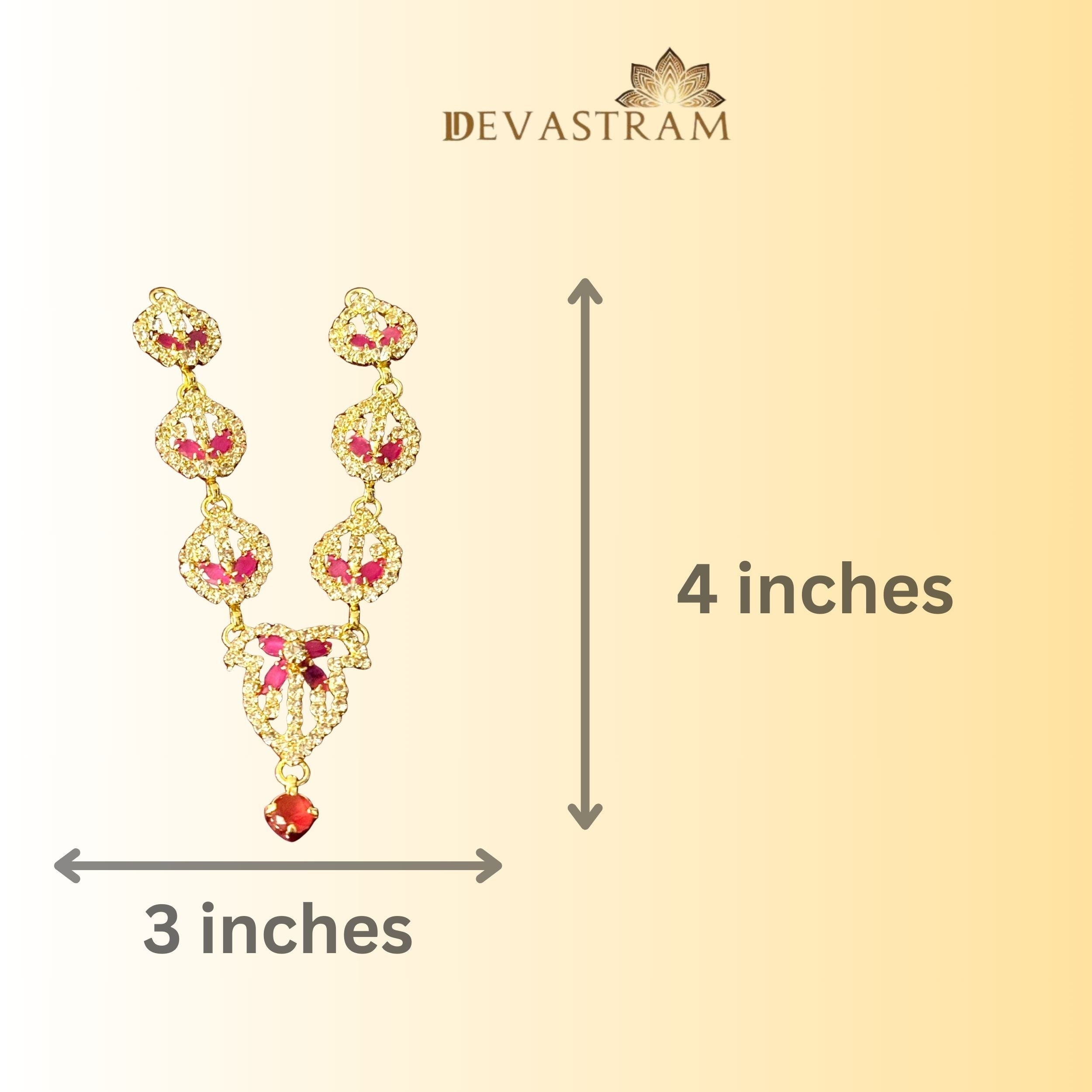 Handmade Tilakshringaara Necklace for Laddu Gopal Dress | Designer Kanha Ji Poshak & Bal Gopal Dress for Janmashtami Festival