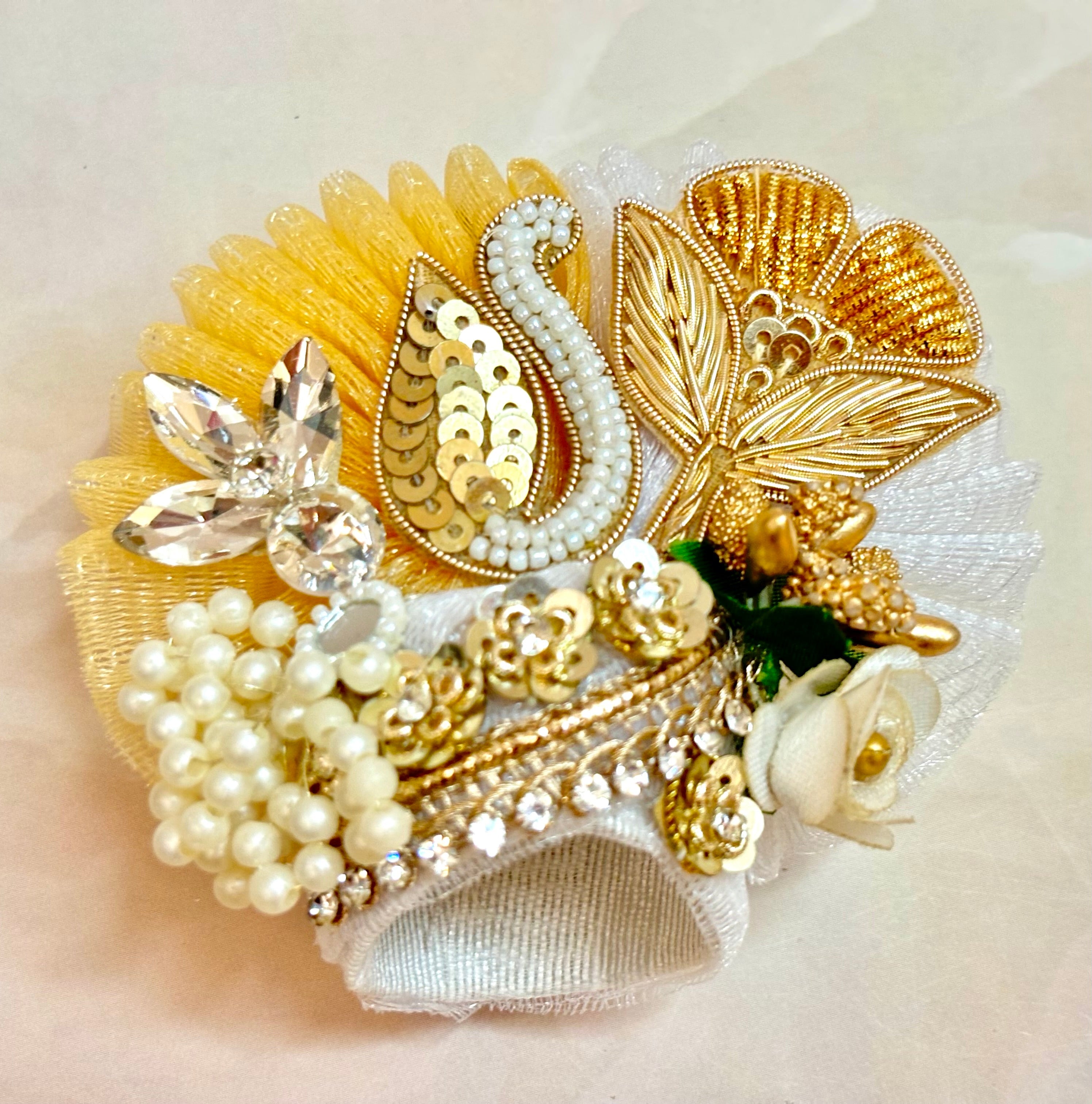 Handmade Luxe Laddu Gopal Dress Set - 4 Piece Designer Poshak for Janmashtami & Sharad Purnima | Fancy Kanha Ji & Bal Gopal Dress