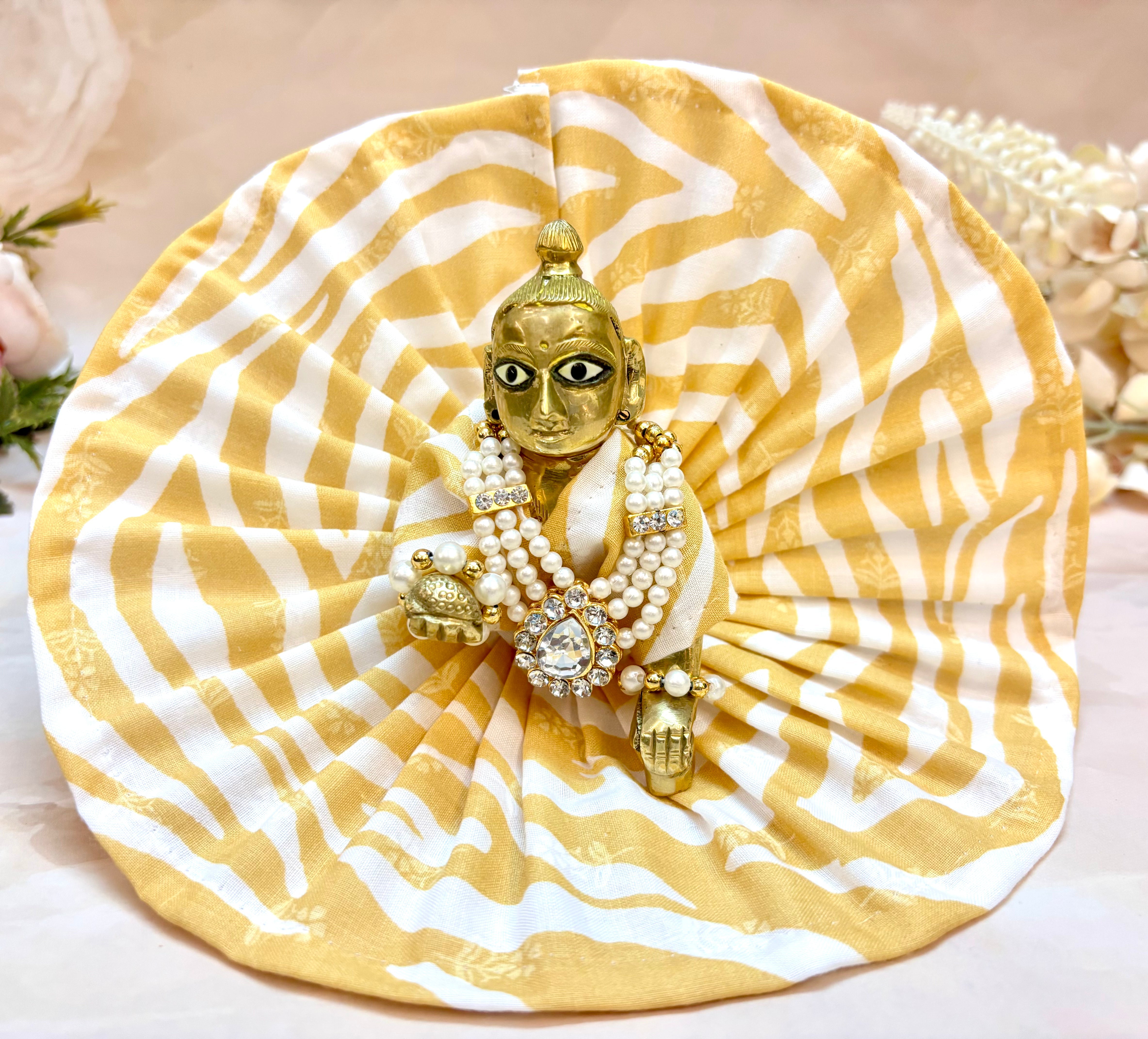 Handmade Laddu Gopal Cotton Dress - Pack of 2 Mix Colors | Designer Kanha Ji Poshak & Bal Gopal Dress for Janmashtami Festival