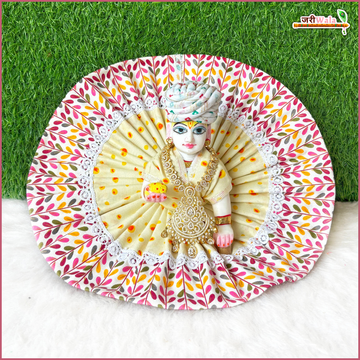 Handmade Magenta Cotton Leaf Print Laddu Gopal Poshak | Designer Bal Gopal Dress for Janmashtami | Fancy Kanha Ji Dress