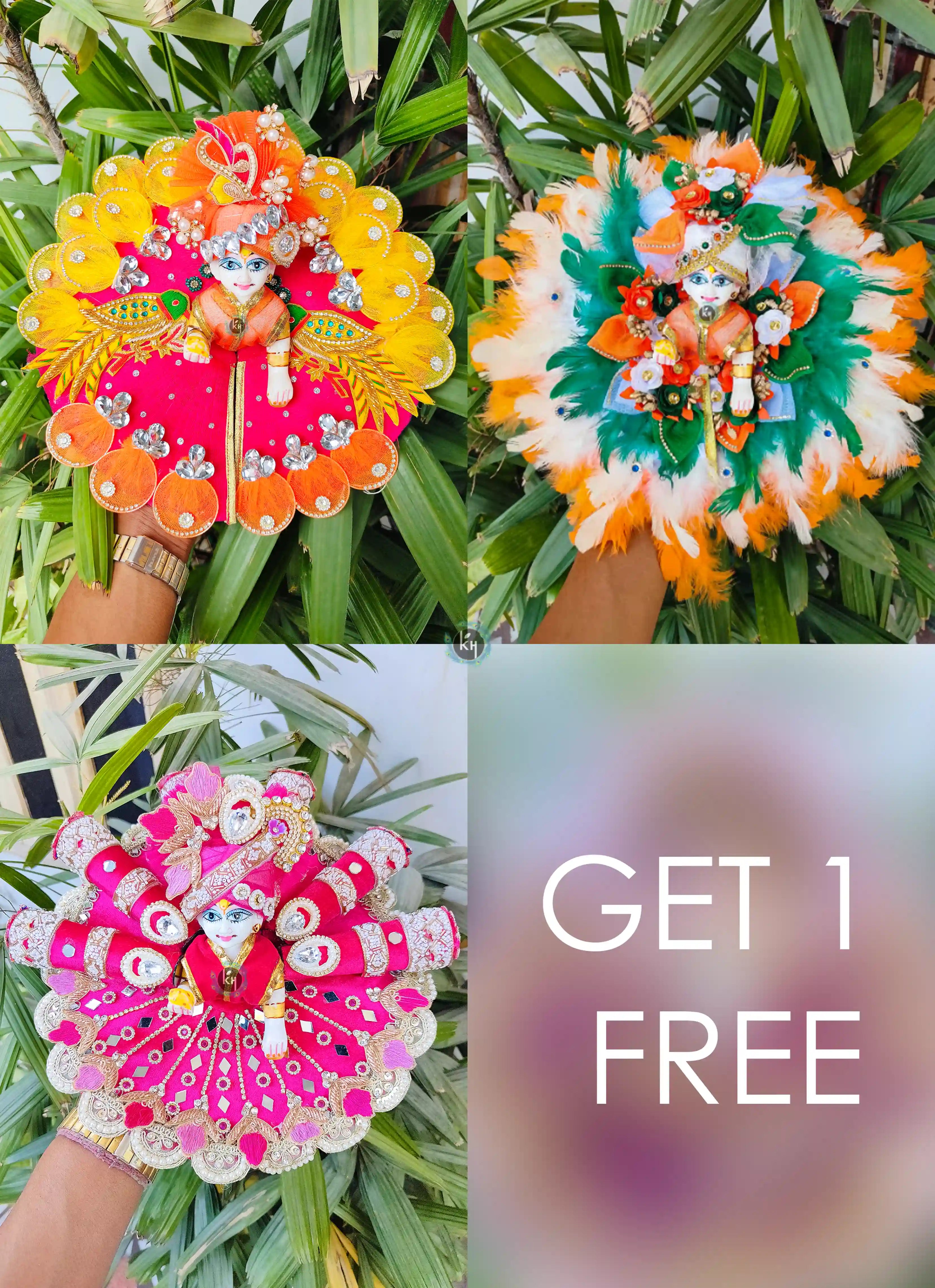 Festival Special: Buy 3 Heavy Laddu Gopal Dresses & Get 1 Free - Designer Kanha Ji Poshak for Janmashtami, Bal Gopal & Krishna Ji Dress