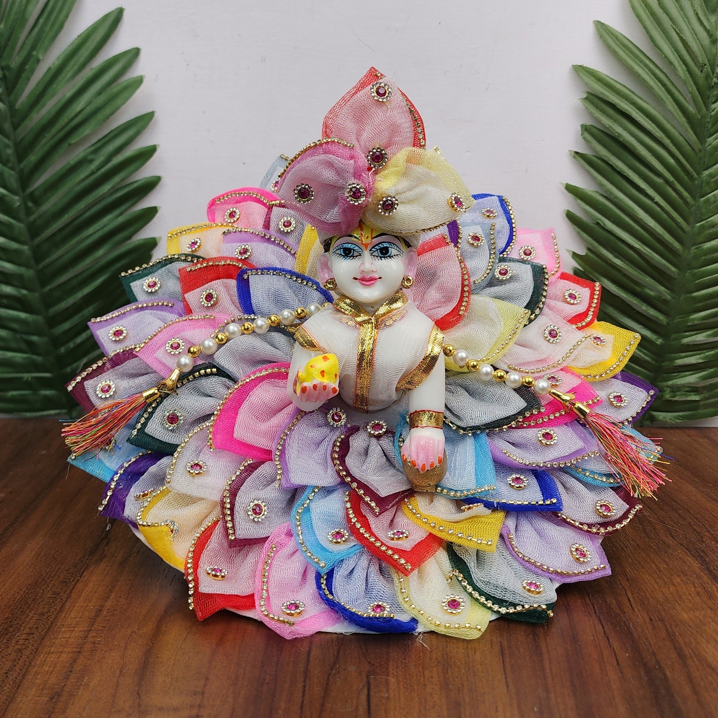 Handmade Full Multi Patti Laddu Gopal Dress - Designer Kanha Ji Poshak for Janmashtami & Festivals | Fancy Bal Gopal & Krishna Ji Dress