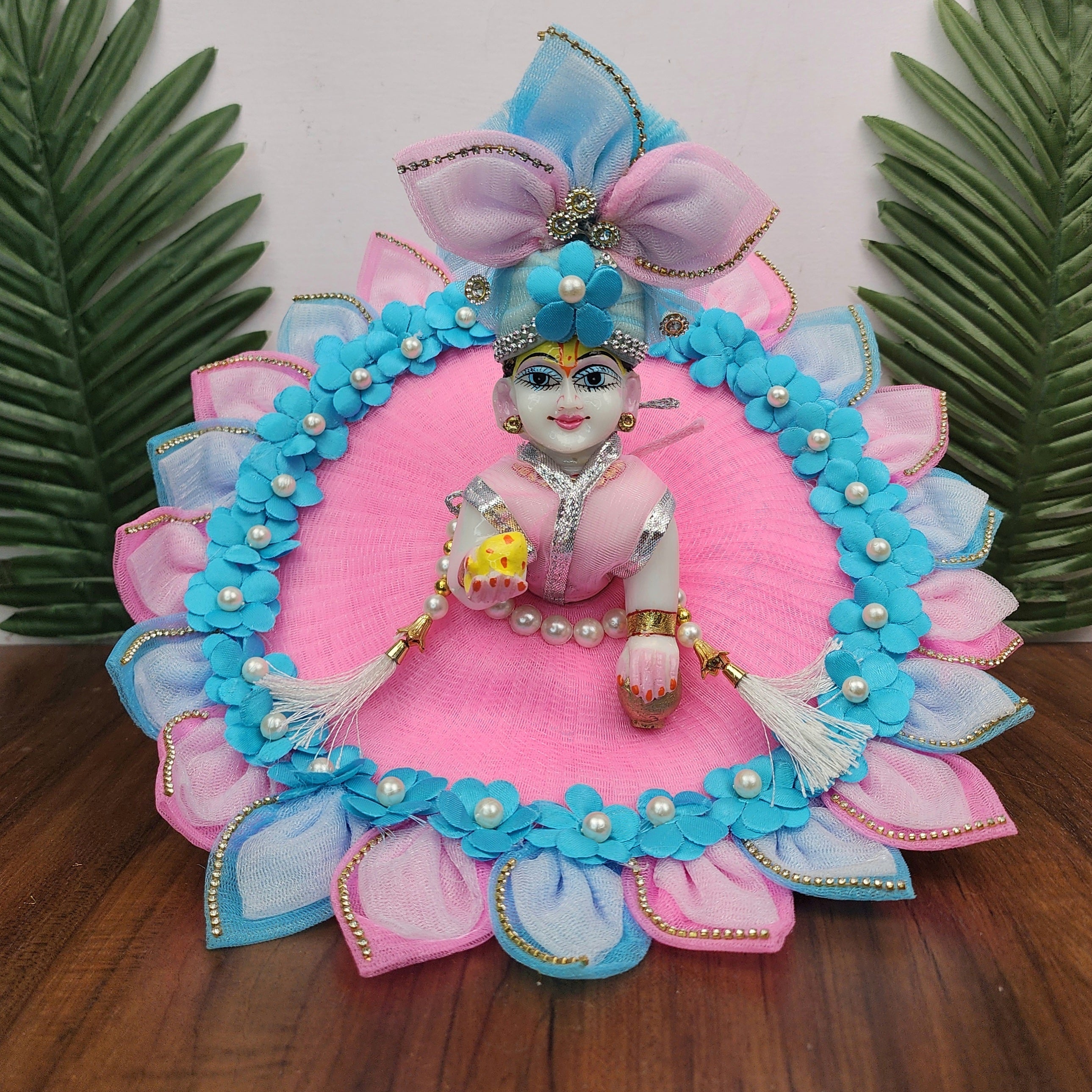 Handmade Designer Laddu Gopal Dress with Pagdi & Patka - Fancy Kanha Ji Poshak for Janmashtami Celebrations | Bal Gopal & Krishna Ji Dress