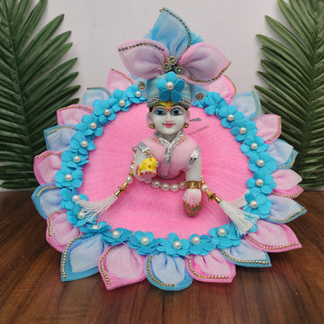 Handmade Designer Laddu Gopal Dress with Pagdi & Patka - Fancy Kanha Ji Poshak for Janmashtami Celebrations | Bal Gopal & Krishna Ji Dress