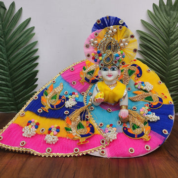 Handmade Designer Multi-Colored Laddu Gopal Dress | Fancy Kanha Ji Poshak for Janmashtami | Bal Gopal & Krishna Ji Dress Without Jewellery