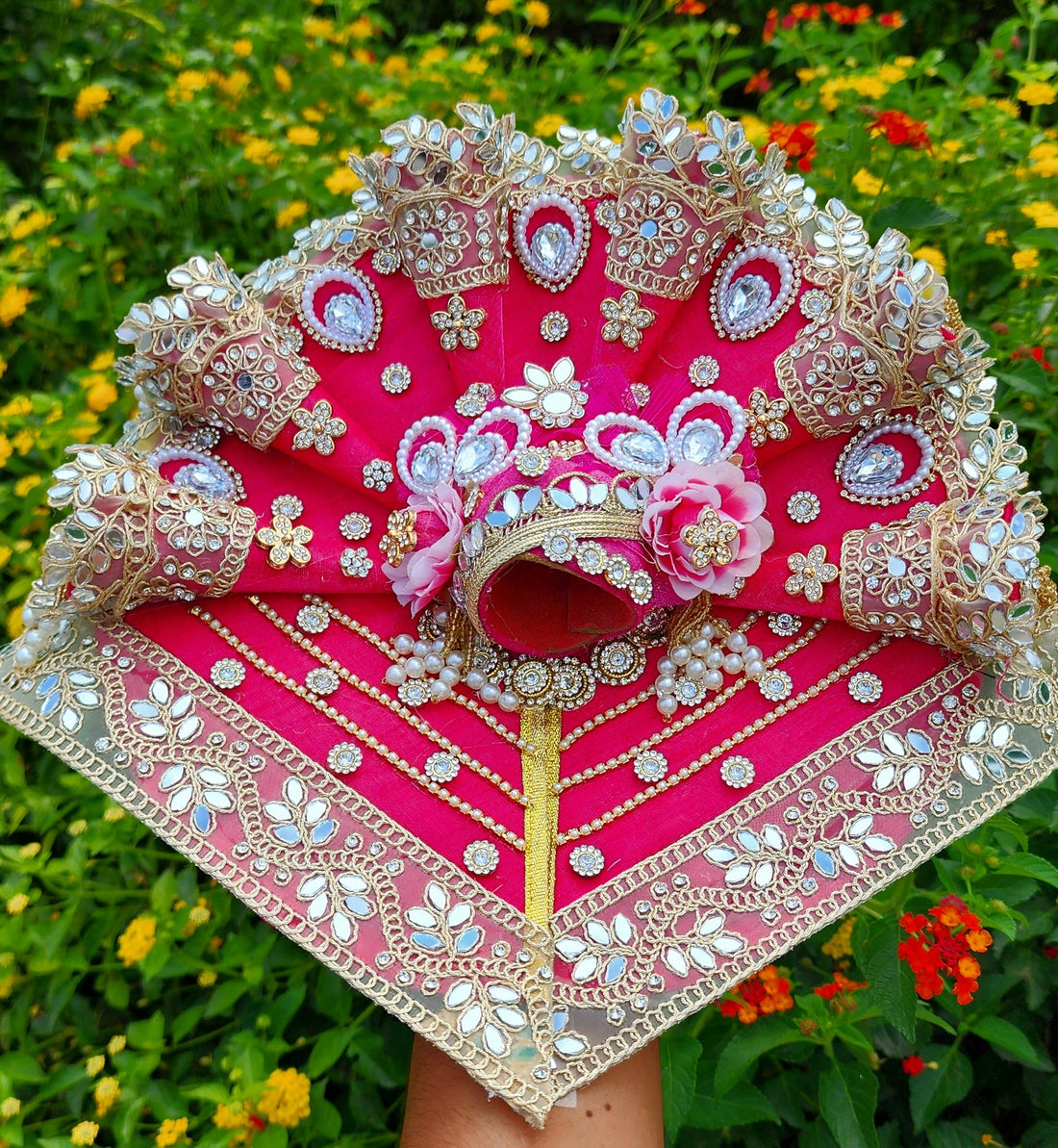 Designer Laddu Gopal Dress for Janmashtami | Fancy Heavy Poshak for Kanha Ji | Comfortable Bal Gopal Dress (Size 0-6) - Unique Festival Outfit