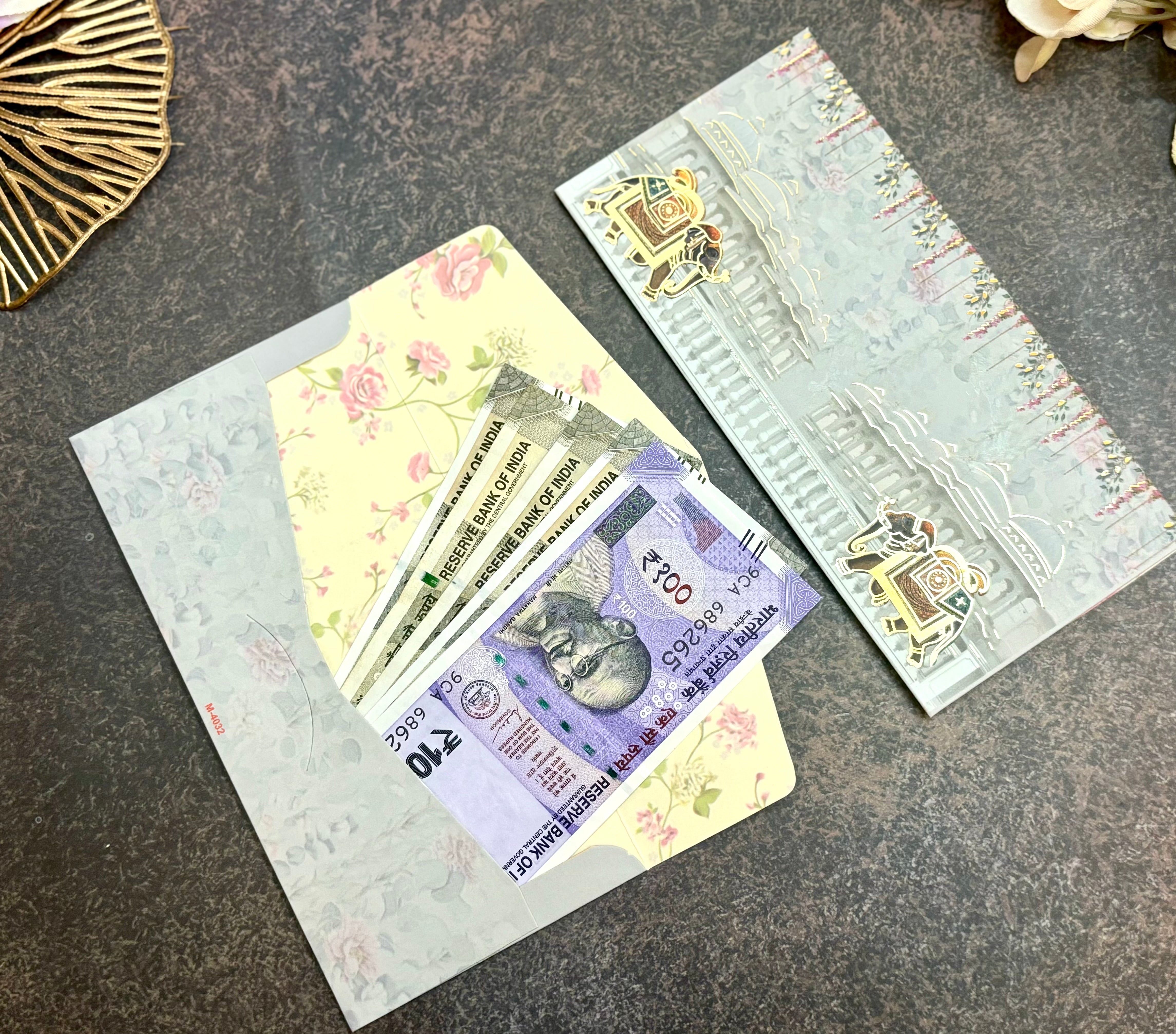Artistic Goldfoil Paper Money Envelopes - Pack of 10 | Perfect for Janmashtami Celebrations, Laddu Gopal Dress, Kanha Ji Poshak & Bal Gopal Dress