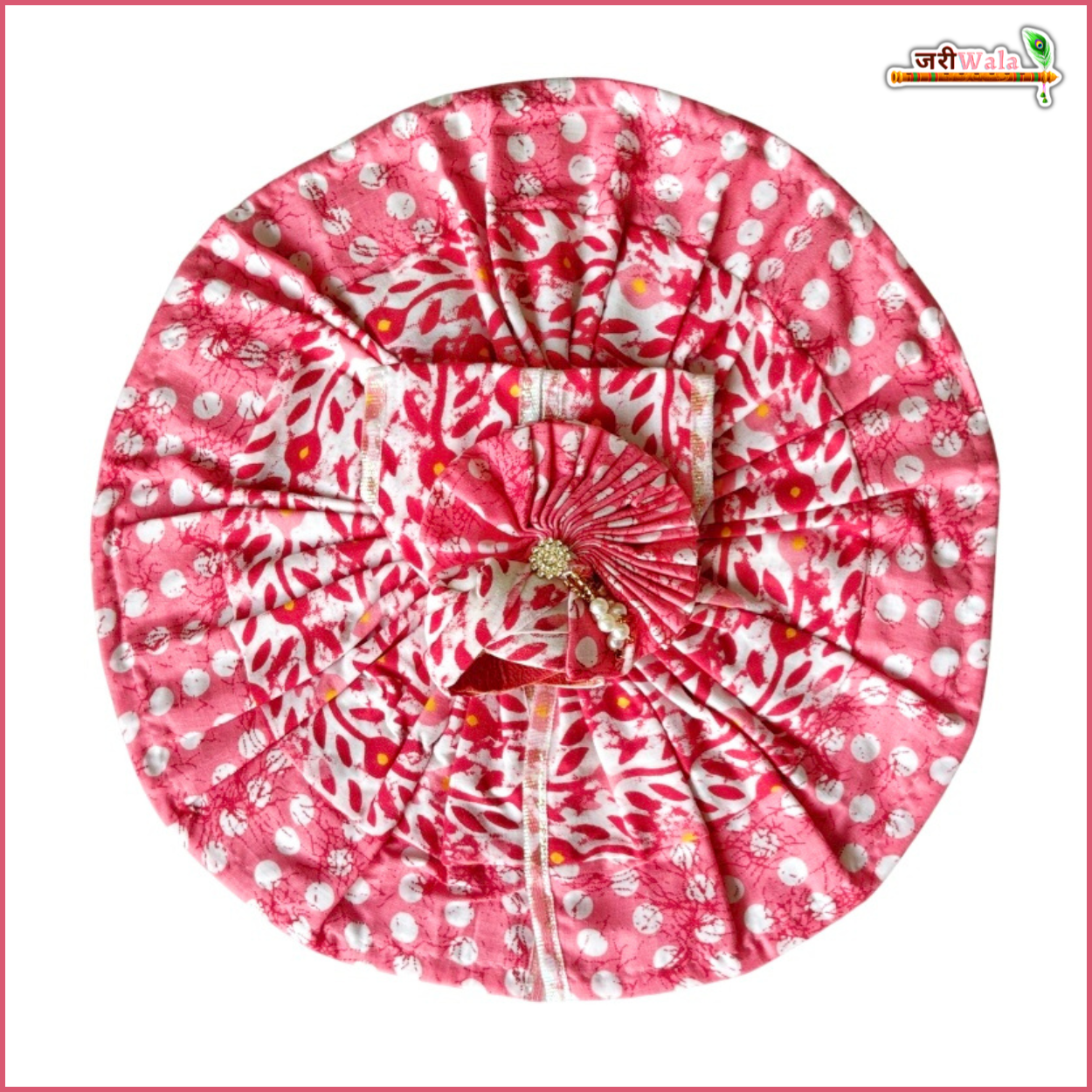Handmade Fuchsia Pink Laddu Gopal Poshak with Pagdi - Designer Kanha Ji Dress for Janmashtami, Fancy Bal Gopal Dress, Krishna Ji Poshak