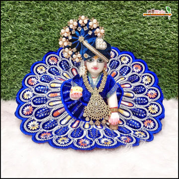 Handmade Designer Blue Laddu Gopal Dress with Sitara Moti Work | Fancy Kanha Ji Poshak for Janmashtami & Festivals | Bal Gopal & Krishna Ji Dress
