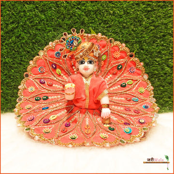 Handmade Shaneel Jarkan Stone Work Laddu Gopal Dress | Designer Kanha Ji Poshak for Janmashtami | Fancy Bal Gopal & Krishna Ji Dress