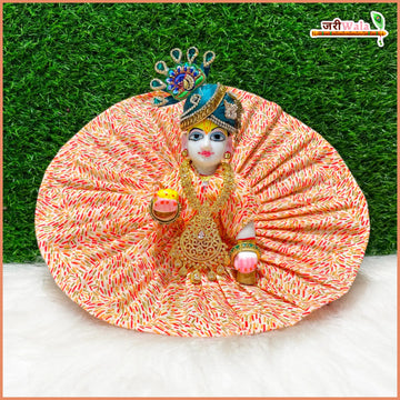 Handmade Coton Plain Peach Laddu Gopal Dress - Designer Poshak for Kanha Ji, Bal Gopal & Krishna Ji | Fancy Janmashtami Outfit