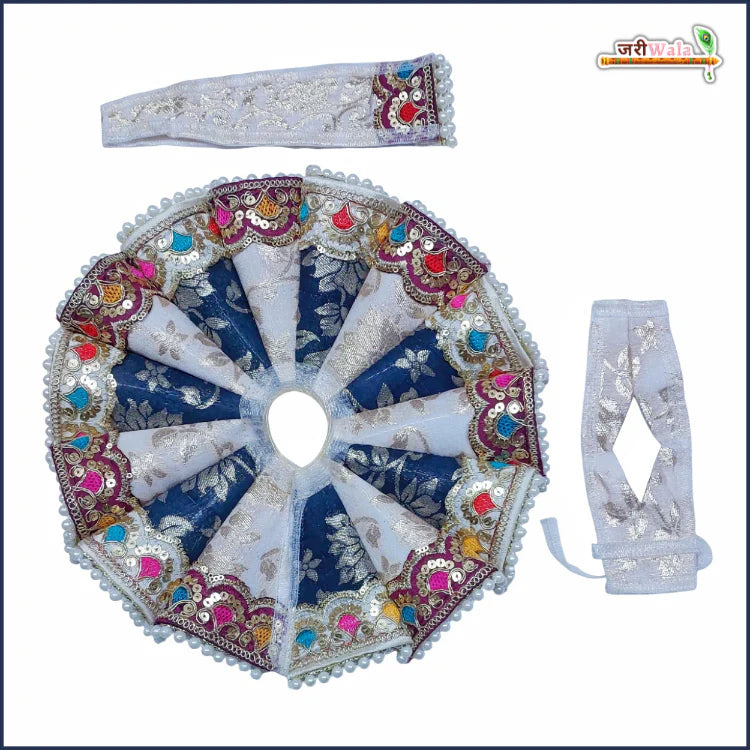 Handmade Multicolor Laddu Gopal Dress with Sita Moti Work | Designer Kanha Ji Poshak for Janmashtami | Fancy Bal Gopal & Krishna Ji Dress