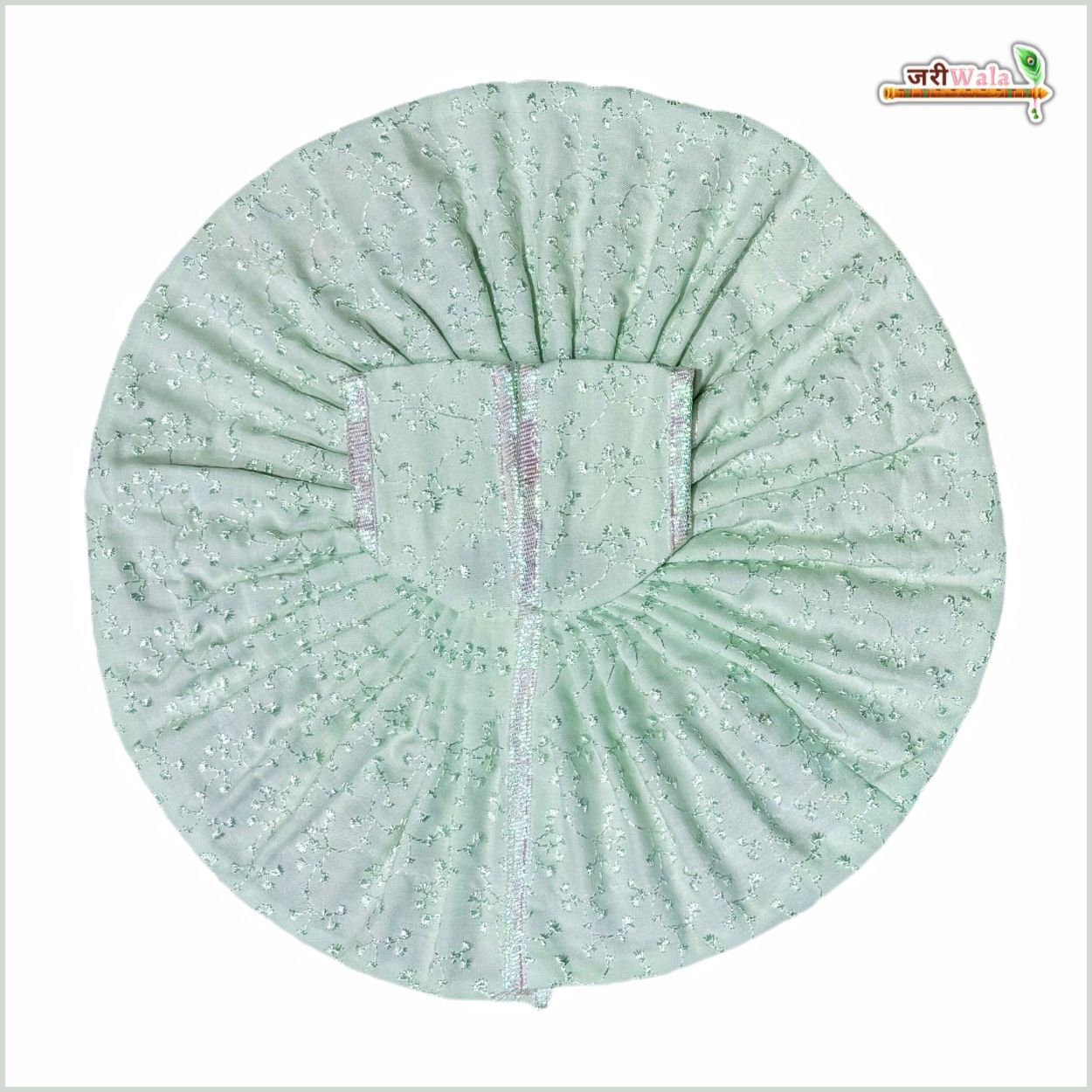 Handmade Sea Green Cotton Laddu Gopal Poshak - Designer Bal Gopal Dress for Janmashtami, Fancy Kanha Ji Dress, Krishna Ji Poshak
