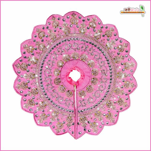 Handmade Baby Pink Laddu Gopal Dress with Sitara Stone Work | Designer Kanha Ji Poshak for Janmashtami | Fancy Bal Gopal Dress