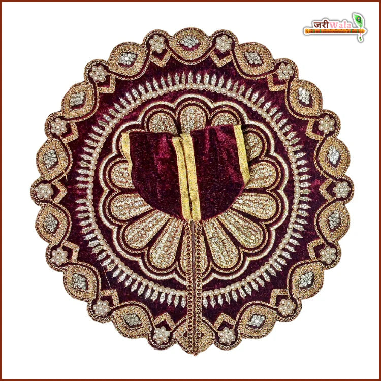 Handmade Designer Wine Laddu Gopal Dress with Sitara Stone Work | Fancy Kanha Ji Poshak for Janmashtami & Festivals | Bal Gopal & Krishna Ji Dress