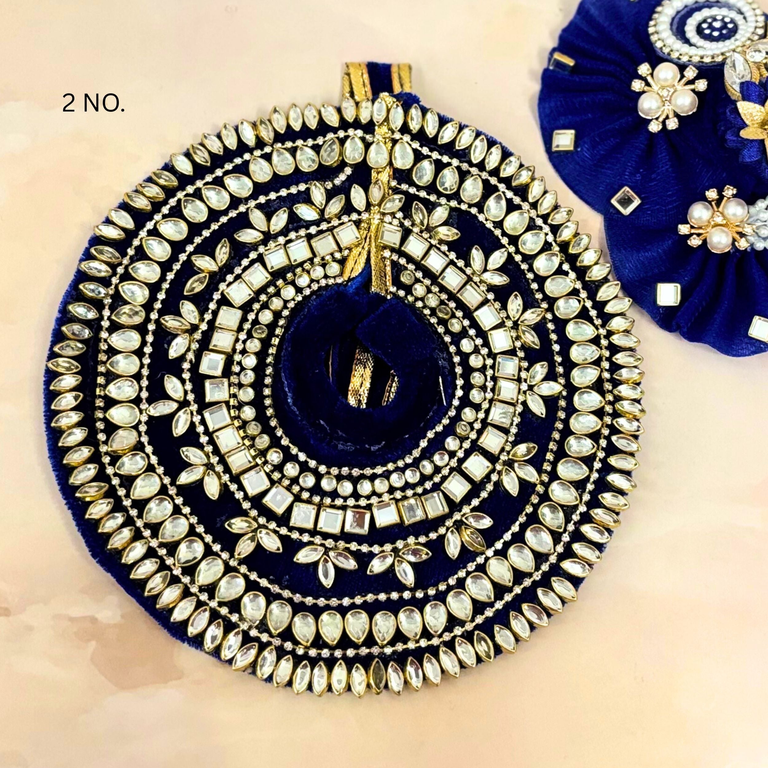 Handmade Neelrajya Velvet Laddu Gopal Dress - Designer Kanha Ji Poshak, Fancy Bal Gopal Dress for Janmashtami Celebrations