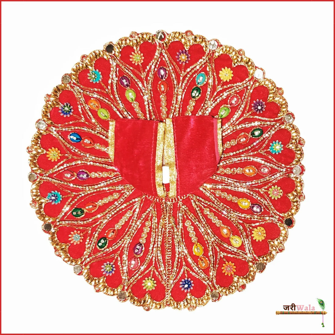 Handmade Magenta Laddu Gopal Dress with Stone Work | Designer Kanha Ji Poshak for Janmashtami | Fancy Bal Gopal & Krishna Ji Dress