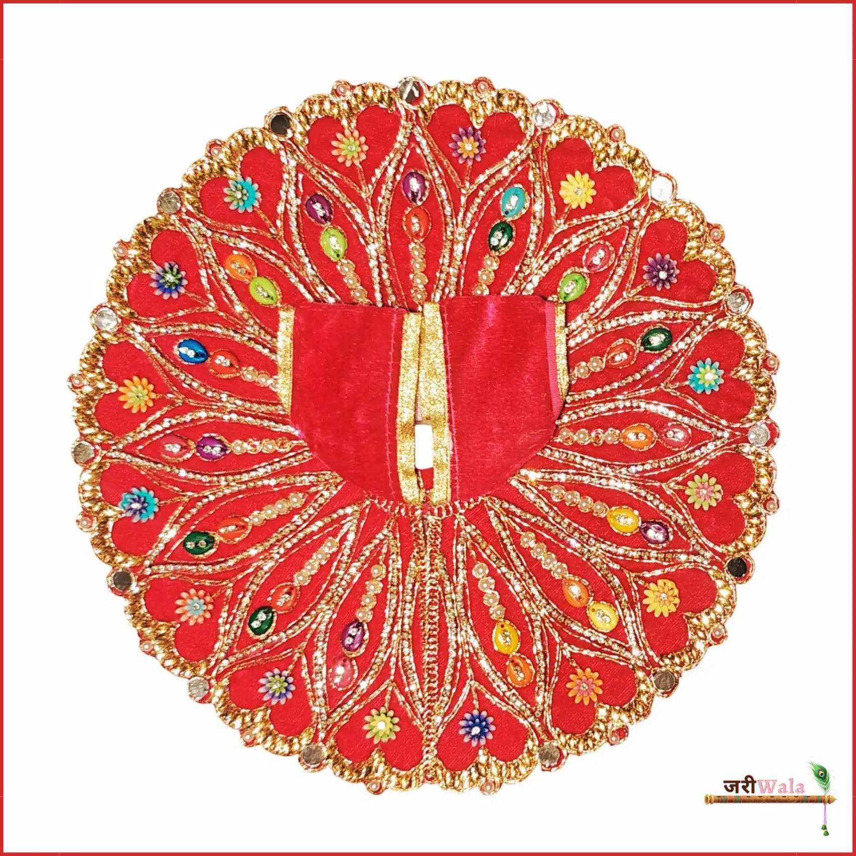 Handmade Magenta Laddu Gopal Dress with Stone Work | Designer Kanha Ji Poshak for Janmashtami | Fancy Bal Gopal & Krishna Ji Dress