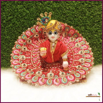 Handmade Magenta Laddu Gopal Dress with Sitara Work - Designer Kanha Ji Poshak for Janmashtami, Fancy Bal Gopal Dress, Krishna Ji Outfit