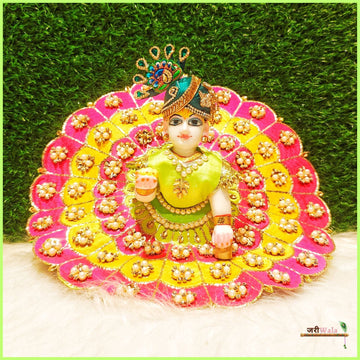 Handmade Multicolor Designer Poshak for Laddu Gopal - Fancy Kanha Ji Dress for Janmashtami, Bal Gopal & Krishna Ji Celebrations