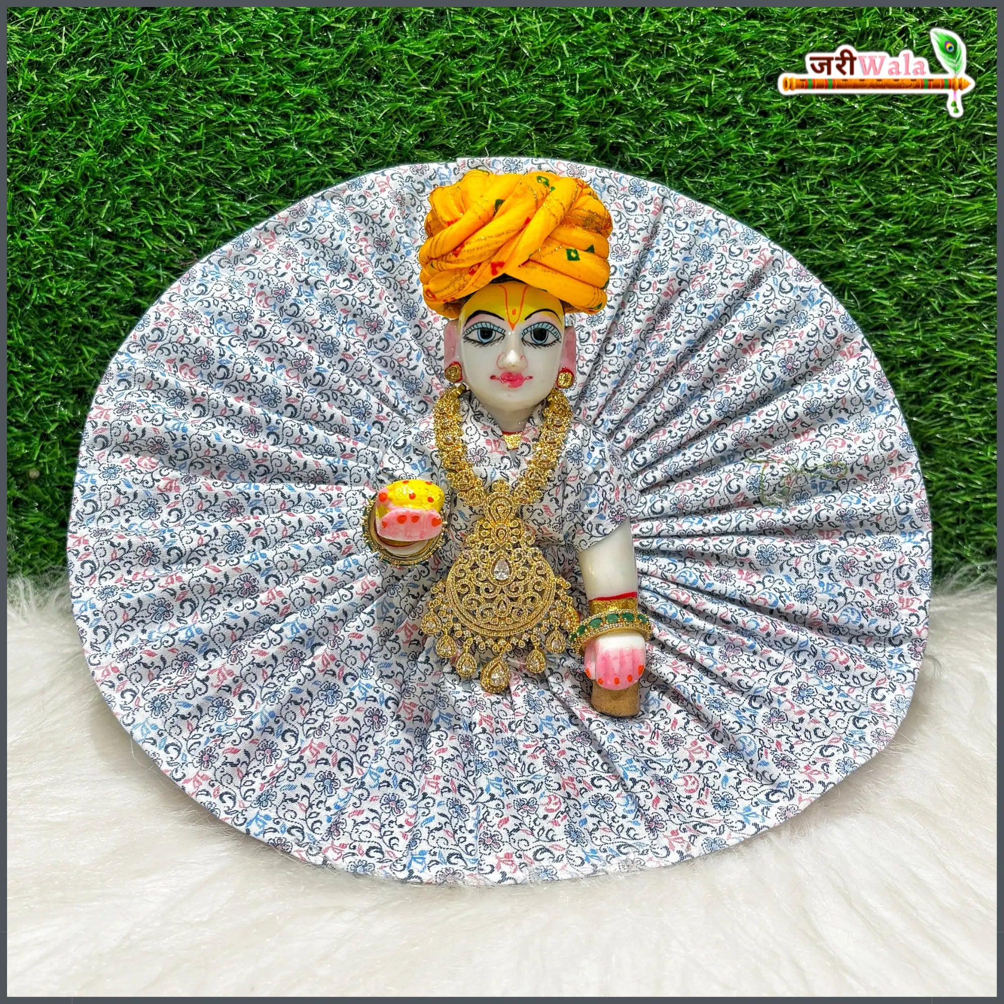 Handmade Coton Floral Print Laddu Gopal Dress - Designer Kanha Ji Poshak for Janmashtami, Fancy Bal Gopal Dress, Krishna Ji Outfit