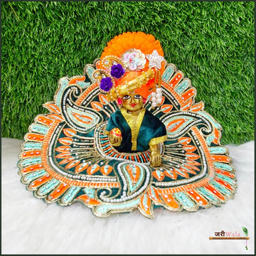 Handmade Dark Green Laddu Gopal Dress with Lace Moti Work | Designer Kanha Ji Poshak for Janmashtami | Fancy Bal Gopal Dress