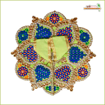 Handmade Green Laddu Gopal Dress with Moti Work | Designer Kanha Ji Poshak for Janmashtami | Fancy Bal Gopal Dress | Krishna Ji Dress