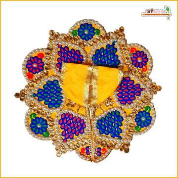 Handmade Yellow Laddu Gopal Dress with Moti Work | Designer Kanha Ji Poshak for Janmashtami | Fancy Bal Gopal Dress & Krishna Ji Outfit