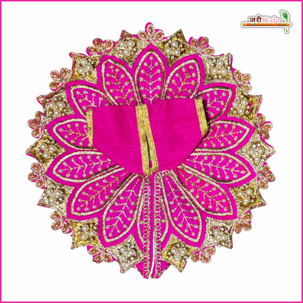 Handmade Magenta Laddu Gopal Dress with Moti Work | Designer Kanha Ji Poshak for Janmashtami | Fancy Bal Gopal Dress | Krishna Ji Outfit