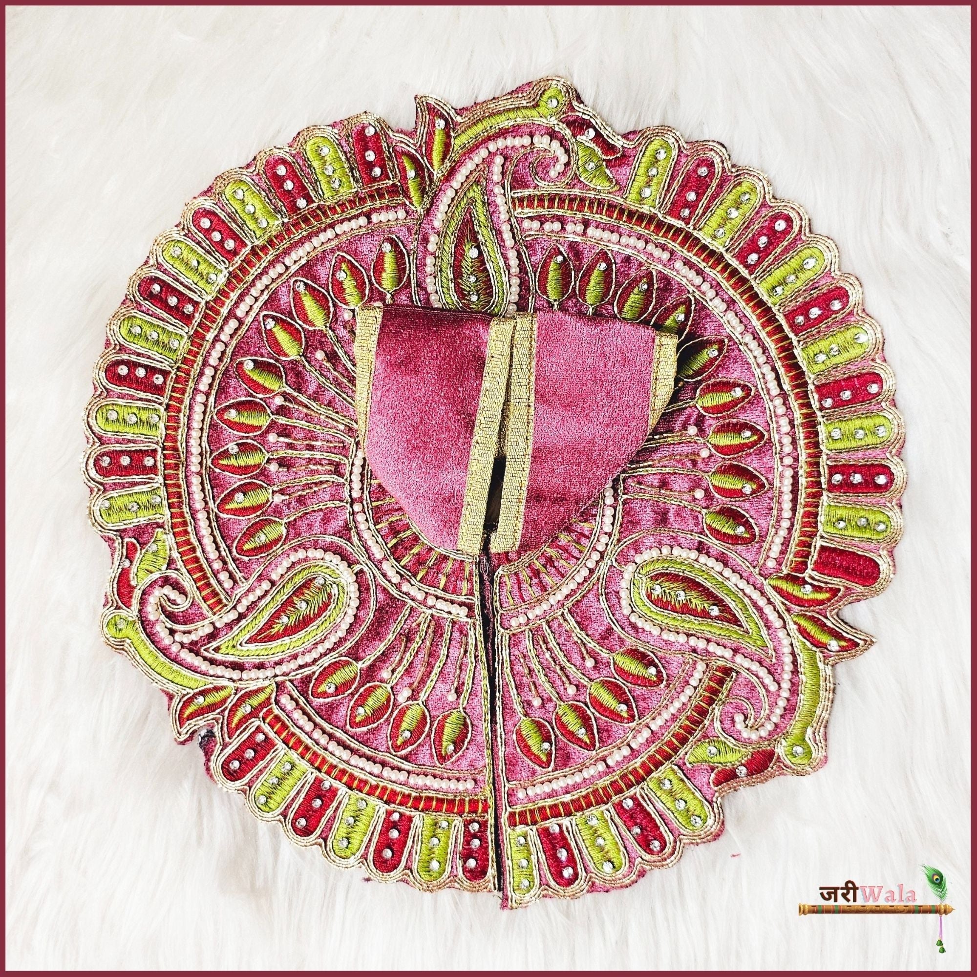 Handmade Shaneel Lace Multicolor Laddu Gopal Dress | Designer Kanha Ji Poshak for Janmashtami | Fancy Bal Gopal & Krishna Ji Dress