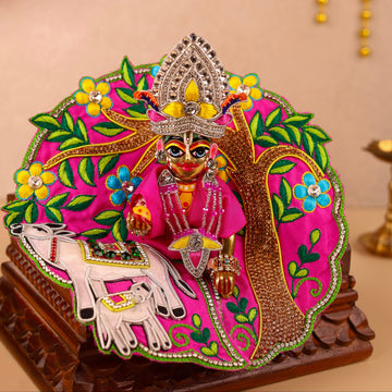 Handmade Magenta Laddu Gopal Dress - Designer Poshak for Kanha Ji, Bal Gopal & Krishna Ji | Fancy Janmashtami Outfit