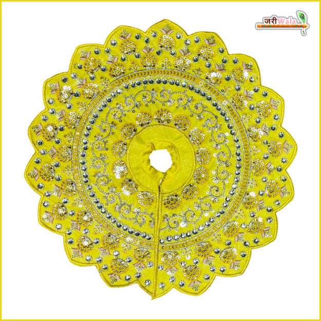 Handmade Designer Lemon Laddu Gopal Poshak with Sitara Stone Work | Fancy Kanha Ji Dress for Janmashtami & Festivals | Bal Gopal & Krishna Ji Dress
